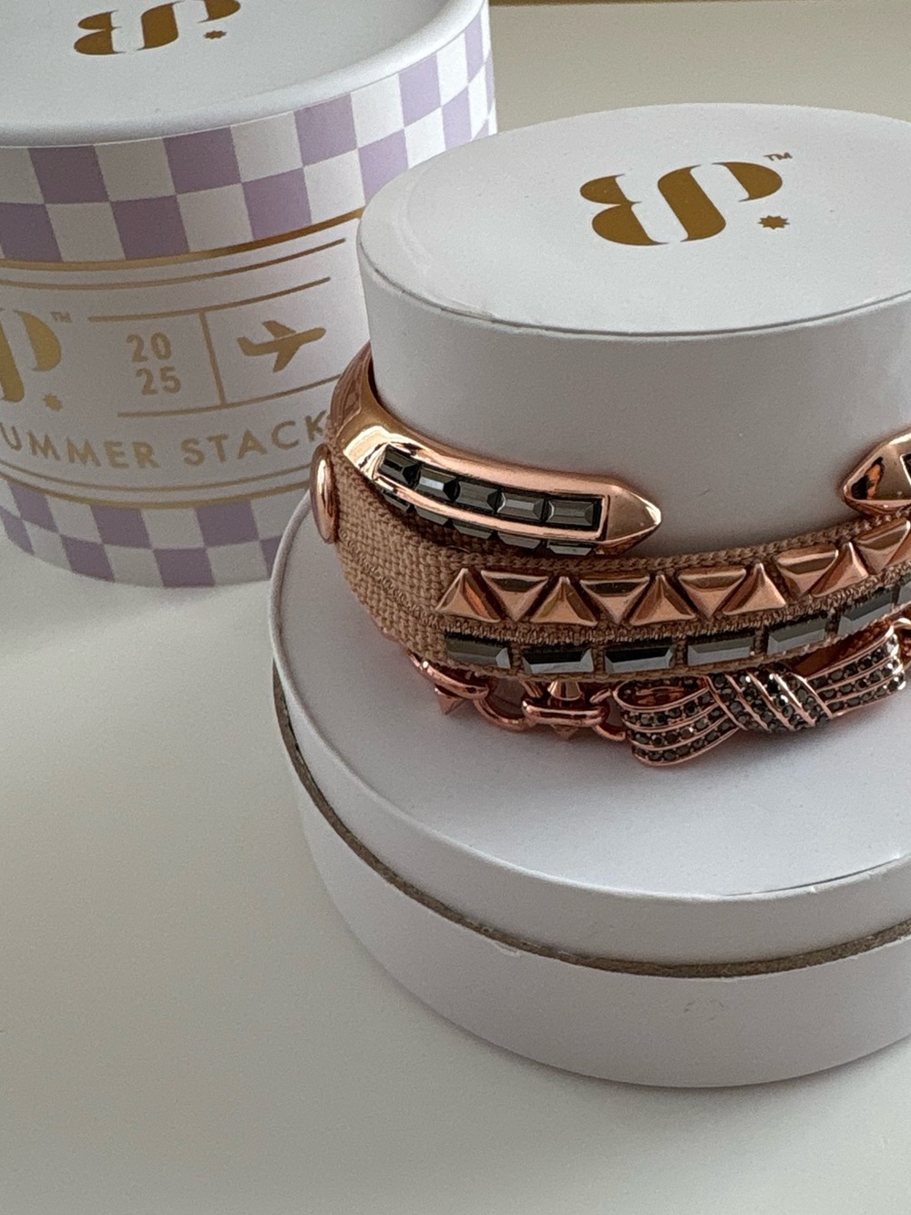 Bomb Party Summer Stack25 Wrap it With A Bow ST32138 Rose Gold Plating
